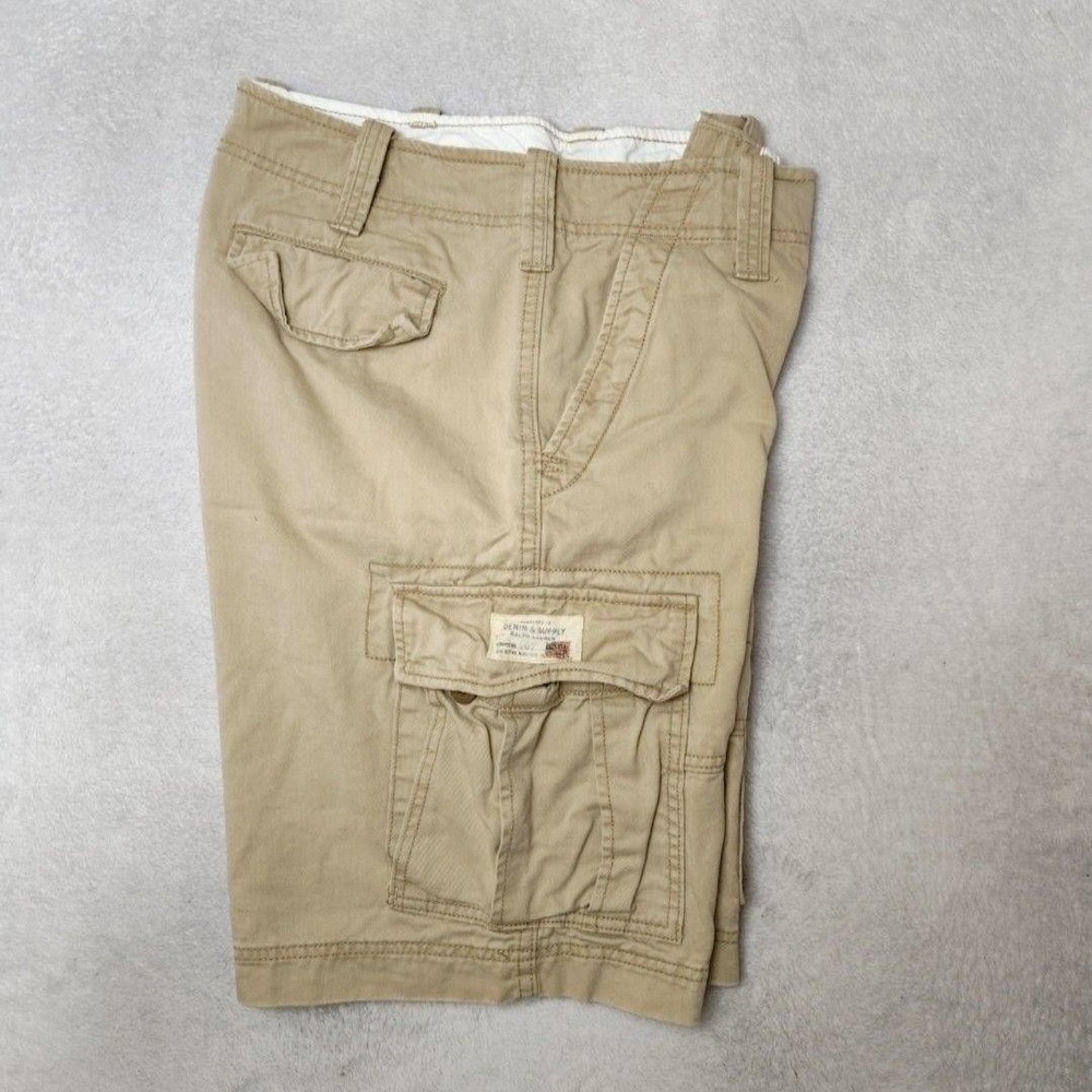 Ralph Lauren Denim & Supply 067 Shorts Men 32 11" Cargo Utility Pockets Military